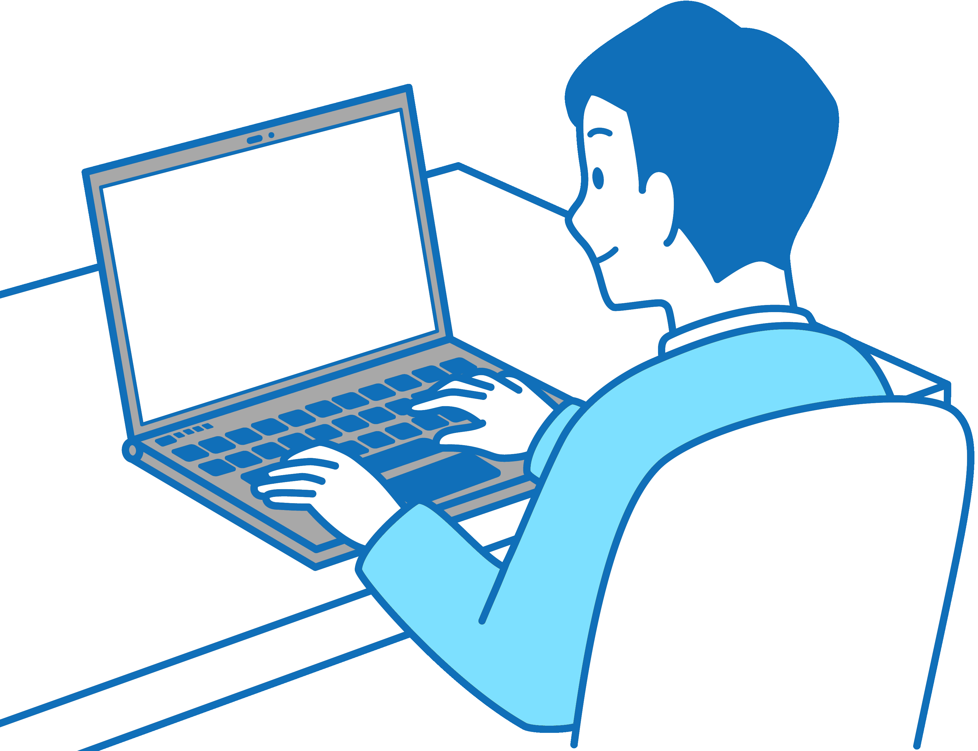 学習しているデザイナーのイラスト